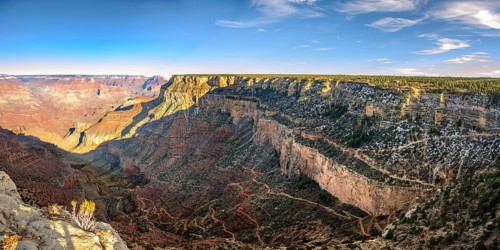 Gorge of the Grand Canyon with Bright Angel Trail
