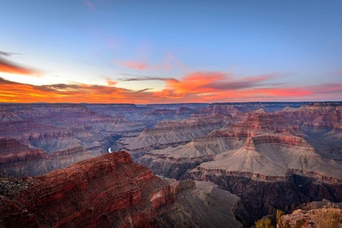Gorge of the Grand Canyon at sunset