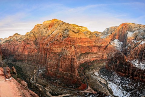 View from Angels Landing Trail in to Big Bend