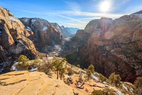 View from Angels Landing to Zion Canyon