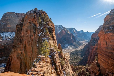 Viewpoint with views of Angels Landing and Zion Canyon