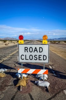 Road sign Road Closed