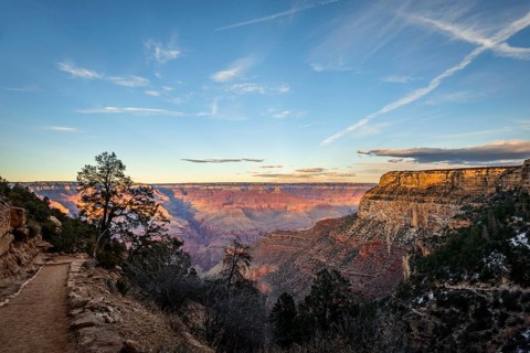 Canyon of the Grand Canyon and Bright Angel Trail