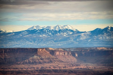View from Grand View Point to La Sal Mountains