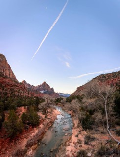 River Virgin River flows through Zion Canyon