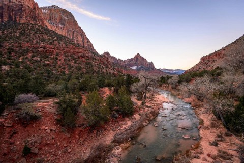 River Virgin River flows through Zion Canyon