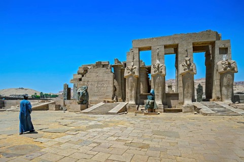 Columnar facade with Statues of Osiris