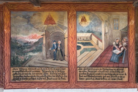 Votive pictures from 1688 at the pilgrimage church St. Maria Himmelfahrt in Tuntenhausen