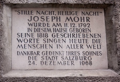 Table at the birthplace of Joseph Mohr (Silent Night