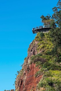 Viewing platform at the steep coast