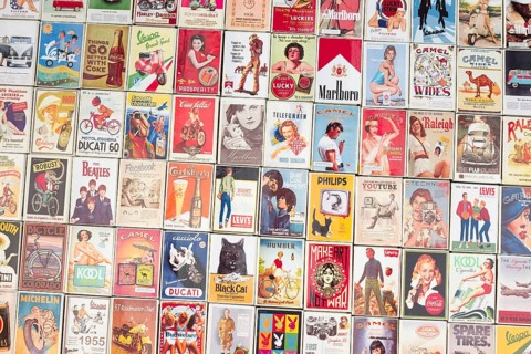 Collection of many old assorted match boxes