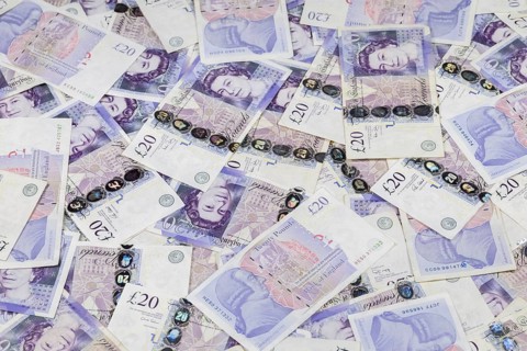 UK twenty pound banknotes