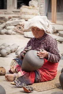 Potter at work in Potter square