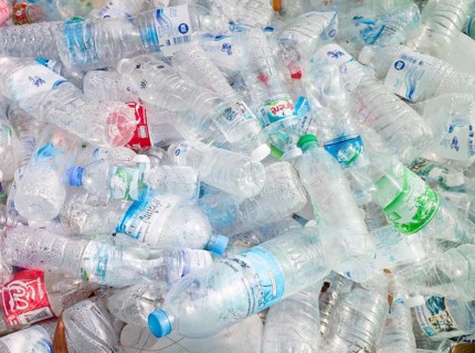 Many plastic bottles for recycling