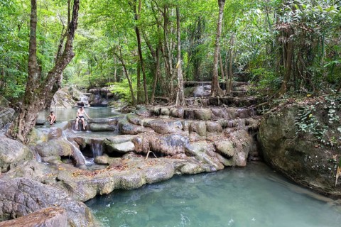 Cascades in Erawan National Park