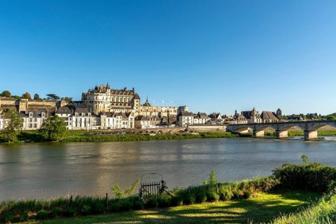 Amboise chateau on the Loire River