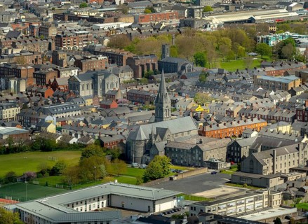 View of the city with St. Johns Church