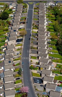 Residential area with terrace houses