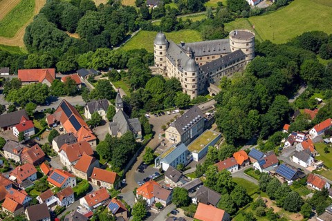 Wewelsburg Castle and surrounding Wewelsburg village