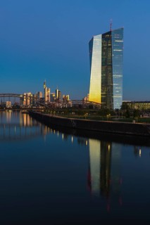 European Central Bank at sunrise