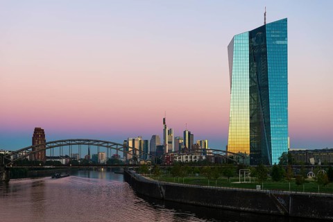 European Central Bank at sunrise