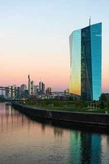 European Central Bank at sunrise