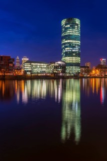 Skyline of Frankfurt with Westhafen Tower