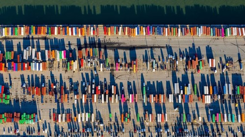 Shipping containers in the Port of Oakland