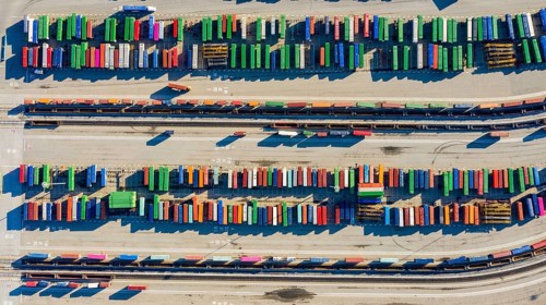 Shipping containers in the Port of Oakland