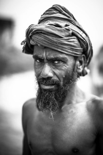 Portrait of a worker in a brickyard