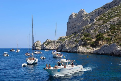 Excursion boats on the Mediterranean Sea, Marseille