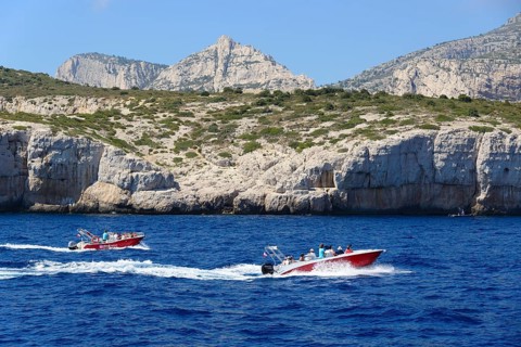 Excursion boats on the Mediterranean Sea, Marseille
