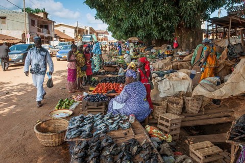 Women selling local goods