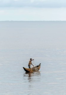 Fisherman in a pirogue