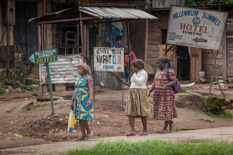 Women on way to market
