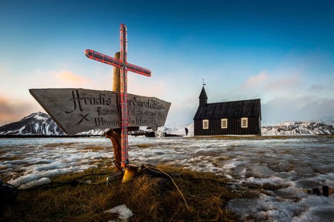 Black wooden church Buoakirkja