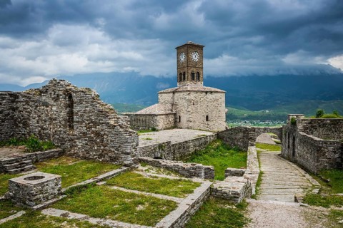 Bell tower in the castle complex