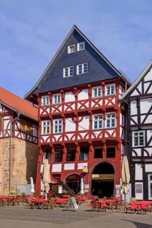 Historical half-timbered house at the market place