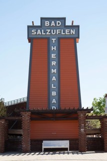 Lettering on graduation tower