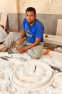 Stonemason working