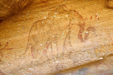 Neolithic rock painting