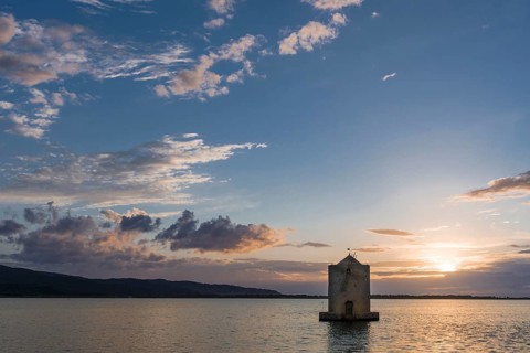 Spanish Windmill in lagoon