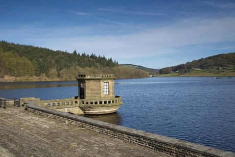 View of reservoir and dam