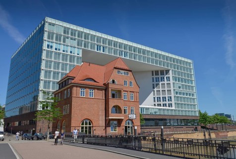 Old customs house in front of Spiegel-Publishing House