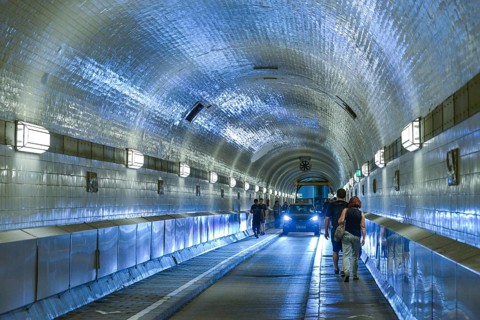 Old Elbe Tunnel in Hamburg