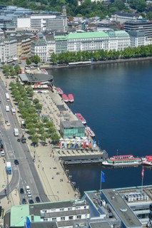 Jungfernstieg on the Inner Alster Lake