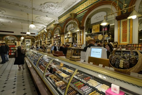 Bar with chocolates