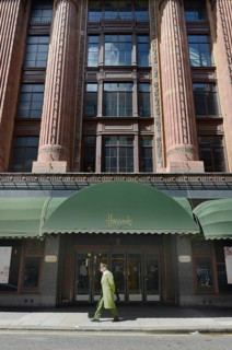 Porter in front of department store Harrods