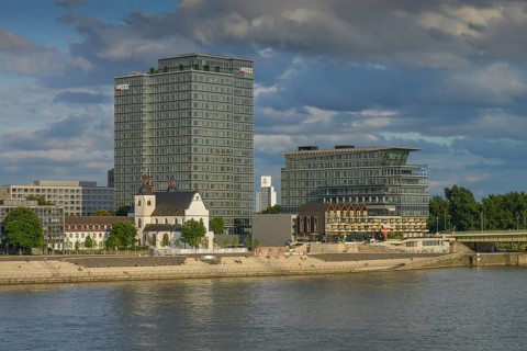 Lanxess Tower on the Rhine