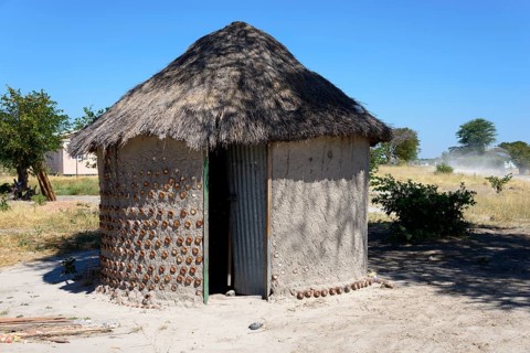Simple thatched hut